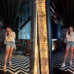 이민정, 거울 <b>셀카</b> 한 장에 '동안+각선미' 다 담았다