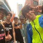 다니엘, 뭐하나 했더니…박보검·션과 새벽 러닝 '방긋' [<b>MD</b>스타]