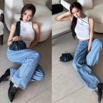 [댓글부탁해] 효민, 꾸안꾸 끝판왕 포스…와이드 <b>데님</b>에 잘록 허리라인...