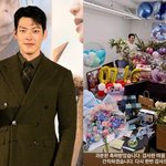 '초호화 조공' 논란 한창인데..김우빈, 방 꽉채운 선물 인증에...