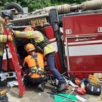 ‘벌집 제거’ 나선 소방차 10m 아래로 추락…소방관 3명 중상