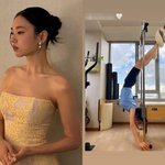 안은진, 드레스핏 비결 있었다…거꾸로 매달린 필라테스 '<b>포착</b>'
