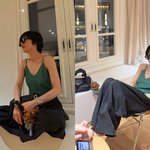 송혜교, <b>쇼트</b> 커트에 초록초록 싱그러운 미모