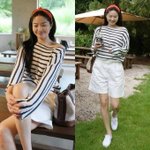 류이서, 워너비 스타로 뜬 아이돌 가수 아내! 청량미 듬뿍 스트라이프...