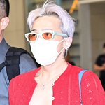 [현장포토] "오늘은, 레드지용"…지드래곤, 강렬한 비주얼