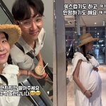 김지혜, D라인 터치 낯선 손에 '깜짝'…"신기하다며 <b>배</b> 만져"