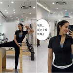단식" 박지윤, 휴가 중에도 철저한 관리…훌쩍 큰 <b>딸</b>과 운동까지