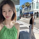 이주빈, 美 길거리서 다 쳐다볼 비주얼…훌쩍 떠난 근황 [해시태그]