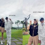 논란' 박한별, 김국진 만났다.."거침없는 골프" 환한 <b>미소</b>