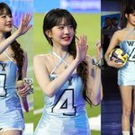 장원영 시축룩 갑론을박…"노출 심해" <b>vs</b> "예쁘기만 한 걸"