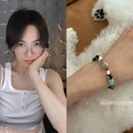 송혜교, 이 커플템 뭐야?…알록달록 <b>팔찌</b>와 'KYO'