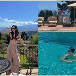 연하’ 한예슬, 포지타노 수영장서 눈 못 떼…“우리 <b>꽃남</b>이 수영...