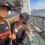 '활동 중단' 뉴진스 다니엘, 한강서 근황…"욕심나는 러닝 인재"