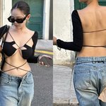 가린 파격 노출룩… 홍영기 패션 "핫걸"<b>vs</b> "부끄러워"