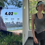 안은진, 이러니 살이 쭉쭉 빠졌지..폭염 속 꽁꽁 싸매고 한강 <b>러닝</b>