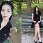 블랙핑크 지수, <b>밀라노</b> 공원서 셀카 삼매경‥올블랙에도 자체발광 비주얼