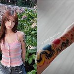 '애셋맘' 율희, 어깨 이어 또 <b>타투</b>?…팔 가득 채운 '파격' 용...