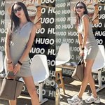 ‘15년 만 결혼’ 김윤지, 스트리트 원피스룩…슬림 실루엣 눈길