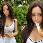 <b>효민</b>, 결혼 후 물오른 미모…독보적인 몸매 '깜짝' [해시태그]