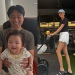 출산 손담비, 13kg 빼고 뼈말라 몸매→붕어빵 딸에 이규혁 활짝...