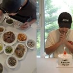 류이서' 전진, 장가 잘 갔네…<b>갈비찜</b>부터 케이크까지 생일상 공개...