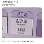 나 <b>정신</b>병자라 204호 문 ㅈㄴ두들기고싶음