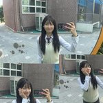 햇살 머금은 미소”…정채연, 교정 <b>담장</b> 앞에서→투명한 청춘 포착