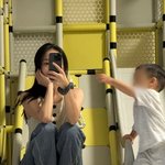 손연재, 아들 육아 쉽지 않네…키즈카페서 체력 <b>방전</b> [해시태그]