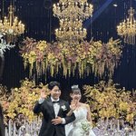 치어리더 김한나, 결혼식 현장 포착…3살 연하 김정석 옆 순백의...