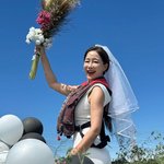 김하영, 웨딩드레스에 구명<b>조끼</b> 입은 신부 “나 드디어 시집간다”