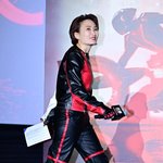 [<b>MD</b>포토] 박경림 '라이더 슈트 패션'