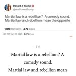 트럼프,"계엄은 <b>내란</b>이 아니다."