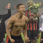 <b>조규성</b> 탈의 세리머니ㅋㅋ 1년 3개월 재활 끝에 돌아온 근육 폭발