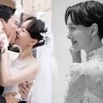 '결혼' 이유영, 올림머리 아니었다..숏컷에 웨딩드레스 "진짜...