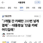 3개월 간 카페만 200번 넘게 결제