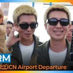 방탄소년단 <b>RM</b>, 여유 넘치는 미소…출국길 분위기 메이커 (출국)...