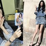 한소희, 본인 미모에 감탄‥스티커 잔뜩 거울 들고 <b>입술</b> 쭉