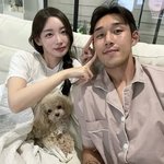 '송민규' 곽민선, 잠옷 입고 첫 커플사진 "악플 자제해주세요"...