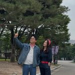 김준호<b>김지민</b>, 2세 준비 2달 남았다‥청청 패션 입고 복고 데이트