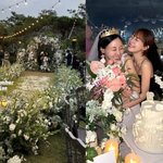 결혼' 적재허송연, 화려한 꽃으로 둘러싸인 <b>야외</b> 결혼식 현장 공개