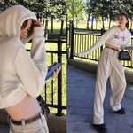 ‘남궁민’ 진아름, 복근 살짝 드러낸 후디룩…수수한 <b>민낯</b>에도 시크함...