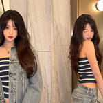 [댓글부탁해] "출국 전부터 요정미 만렙"…장원영, 튜브톱 패션에...