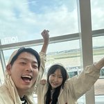 [단독]오지환나누리, 발리로 신혼여행 출발! 비행기 타기 전 ‘신바람...