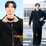 윤아와 재회 이채민, 190㎝ <b>문짝</b>남의 올블랙 남친룩‥여행 떠나...