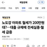 노도강 아파트 <b>월세</b>가 200만원대?…대출 규제에 전세실종·<b>월세</b> 급증