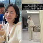 '자궁경부암 극복' <b>초아</b>, 쌍둥이 임신에 벌써 산전복대…"저녁...