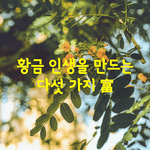 [좋은글] [좋은글] 황금 인생을 만드는 다섯가지 富