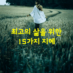 [좋은글] [좋은글] 최고의 삶을 위한 15가지 지혜