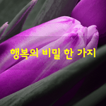 [좋은글] [좋은글] 행복의 비밀 한 가지