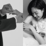함은정, 김병우 감독과 웨딩화보 공개…<b>심플</b>한 결혼반지 '눈길'